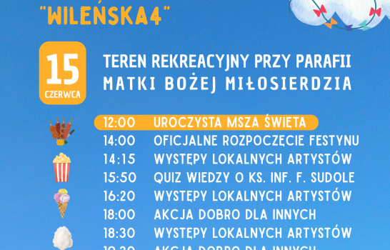 Szczegółowy plan festynu